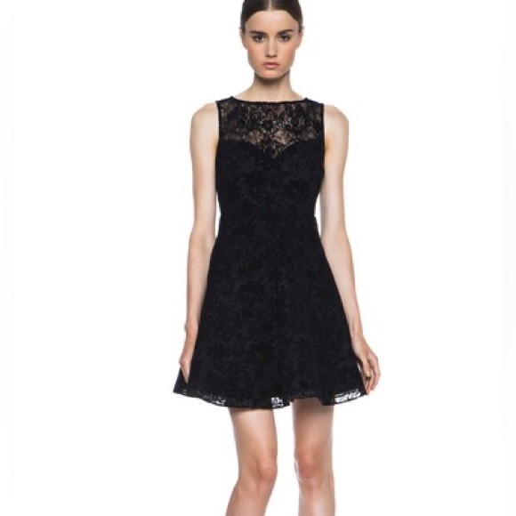 Alice + Olivia Lace A-Line Open Back Dress - Picture 1 of 10